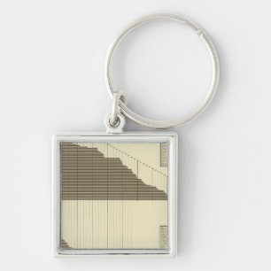 Foreign born Germans, Irish, British Americans Keychain