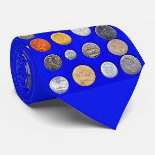 foreign coins print tie