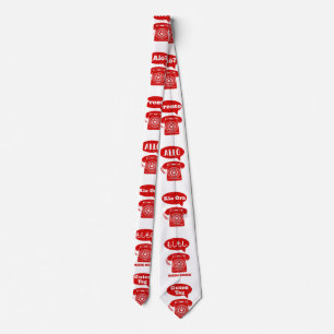 Foreign Language greetings telephone pattern Tie