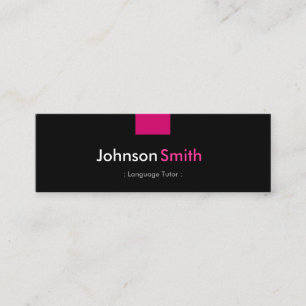 Foreign Language Tutor - Rose Pink Compact Mini Business Card
