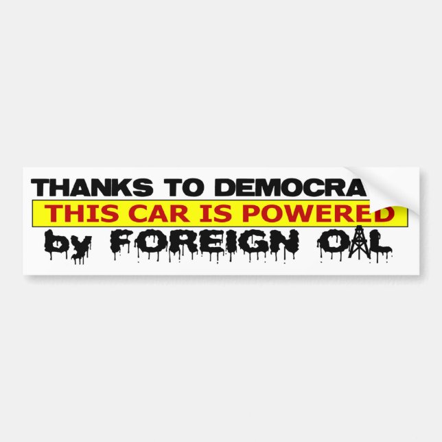 Foreign Oil Bumper Sticker (Front)
