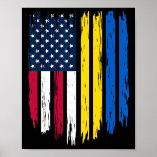 Foreigner Immigrant - Usa United States Ukraine Fl Poster