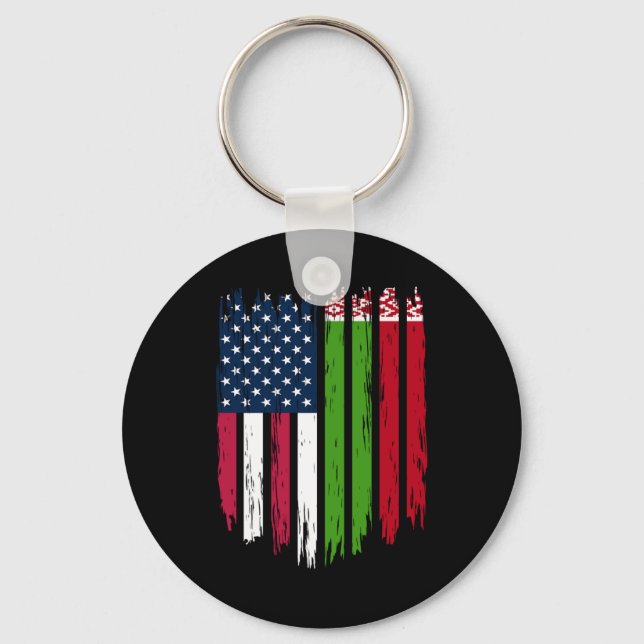 Foreigner Stranger USA Immigrant Keychain (Front)