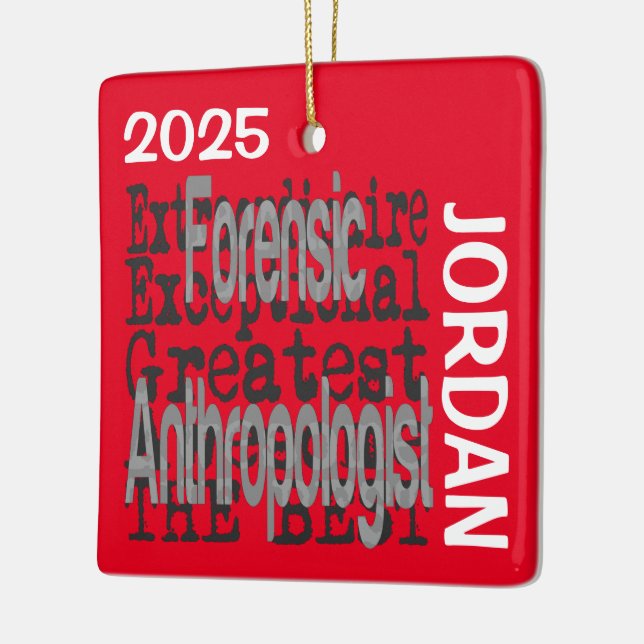 Forensic Anthropologist Extraordinaire CUSTOM Ceramic Ornament (Left)