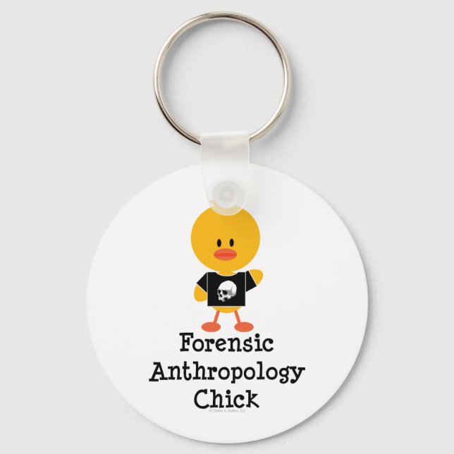 Forensic Anthropology Chick Keychain (Front)