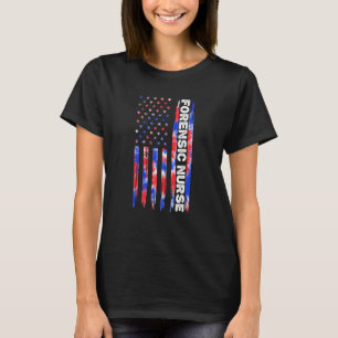 Forensic Nurse Nursing Tie Dye American Flag 4th O T-Shirt