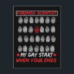 Forensic Science Fingerprint DNA Detective Postcard<br><div class="desc">Forensic Science Fingerprint DNA Detective. Forensic Science Criminology Investigator.</div>