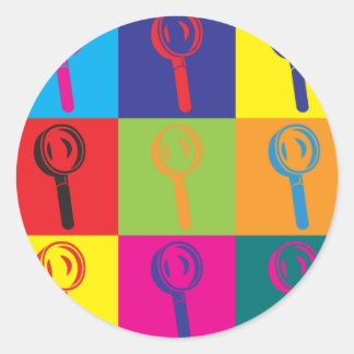Forensic Science Pop Art Classic Round Sticker