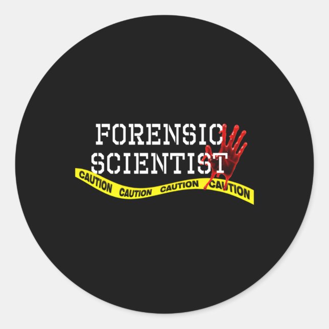 Forensic Scientist Forensic Science Classic Round Sticker (Front)