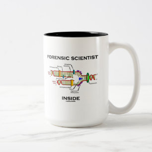 Forensic Scientist Inside (DNA Replication) Two-Tone Coffee Mug