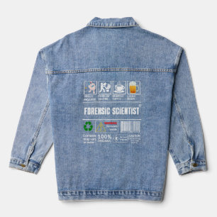 Forensic Scientist Packaging & Handling Label Coff Denim Jacket