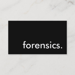 forensics. business card