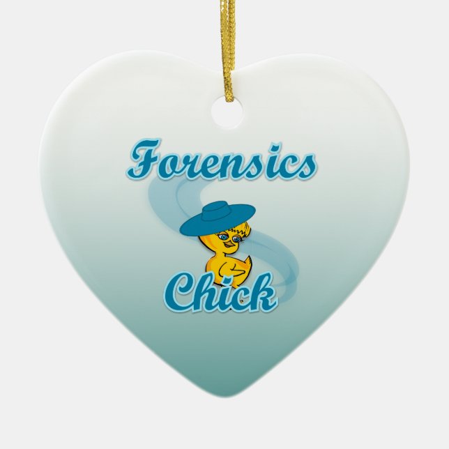 Forensics Chick #3 Ceramic Ornament (Front)