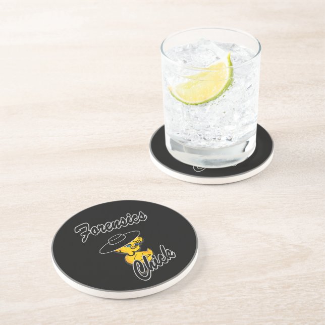 Forensics Chick #4 Coaster (Side)