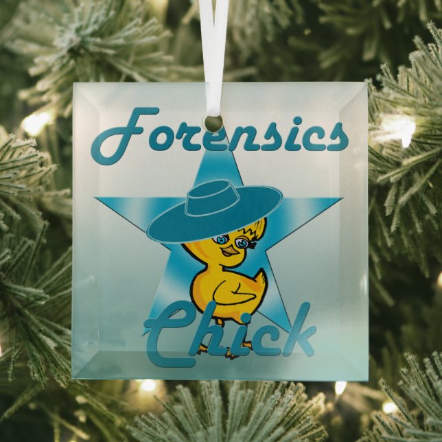 Forensics Chick #7 Glass Ornament (Insitu)