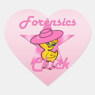 Forensics Chick #8 Heart Sticker