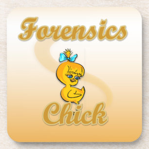 Forensics Chick  Coaster
