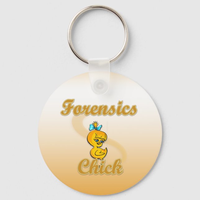 Forensics Chick  Keychain (Front)