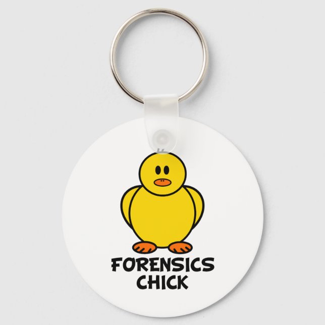 Forensics Chick Keychain (Front)