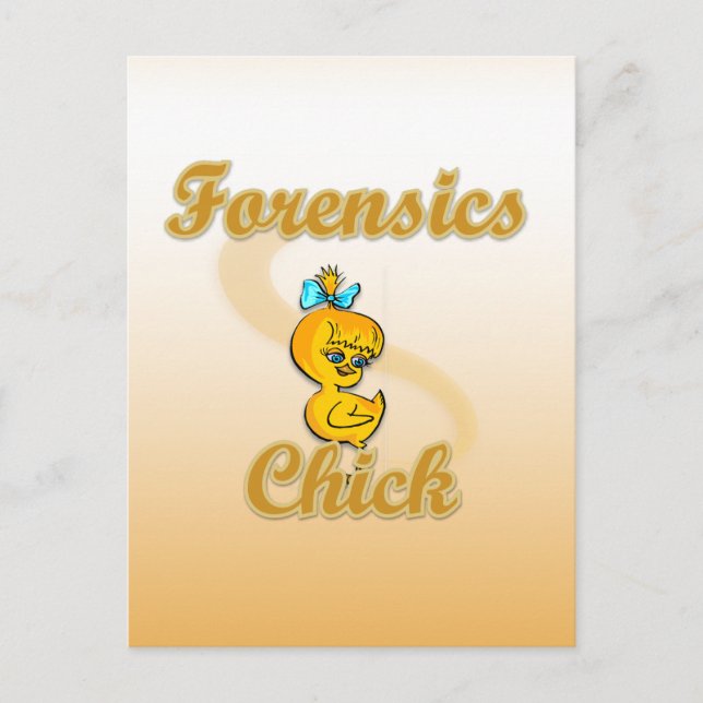 Forensics Chick  Postcard (Front)