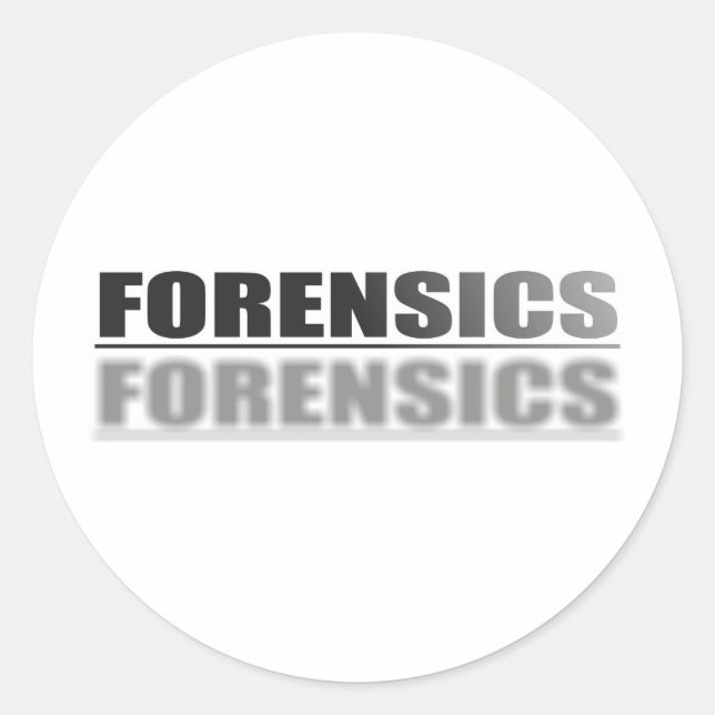 FORENSICS CLASSIC ROUND STICKER (Front)