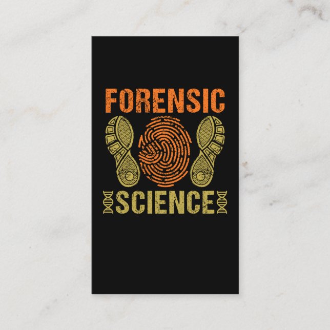 Forensics Scientists DNA Forensic Detective Business Card (Front)
