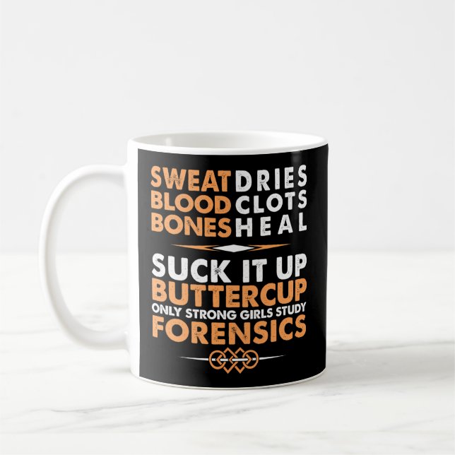 Forensics Suck It Up Buttercup Forensic Science Coffee Mug (Left)