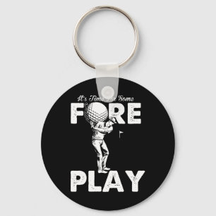 Foreplay Innuendo Funny Golf Adult Humour  Keychain