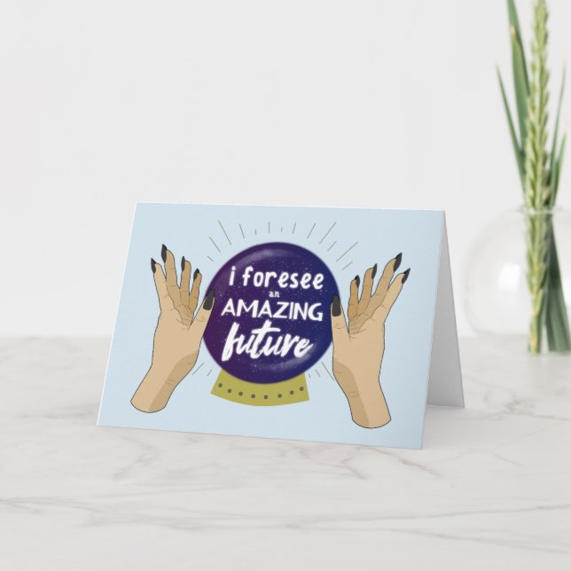 Foresee Amazing Future Graduation Congratulations Card (Front)