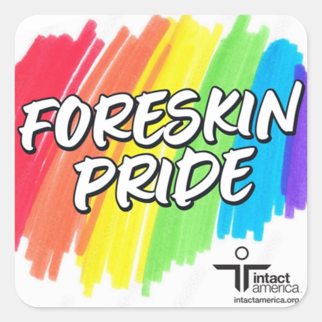 Foreskin Pride — Sticker — Rainbow (Front)