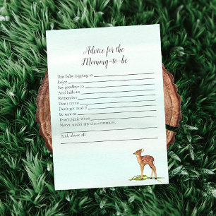 Forest Adventure Advice For Mommy Deers Baby Game Invitation