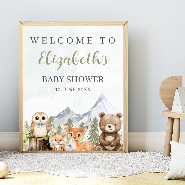 Forest Adventure Baby Shower for Boy Poster (Creator Uploaded)