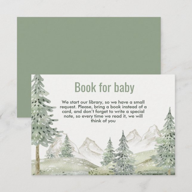 Forest adventure begins baby shower card (Front/Back)