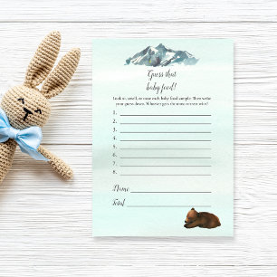 Forest Adventure Guess That Baby Food Bears Game Invitation