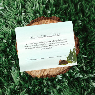 Forest Adventure Mommy's Belly Size Bears Game Invitation
