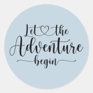 Forest Adventure Mountains Baby Shower Classic Rou Classic Round Sticker