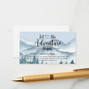 Forest Adventure Watercolor Books For Baby Blue Enclosure Card