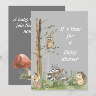 Forest amimal baby shower Invitation