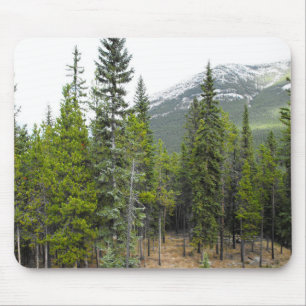 Forest and Mountain Scene Mouse Pad