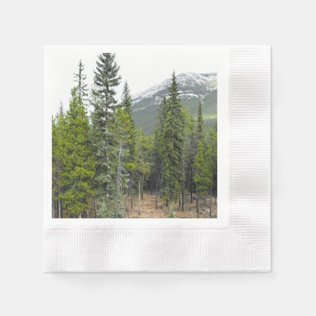 Forest and Mountain Scene Napkin (Front)