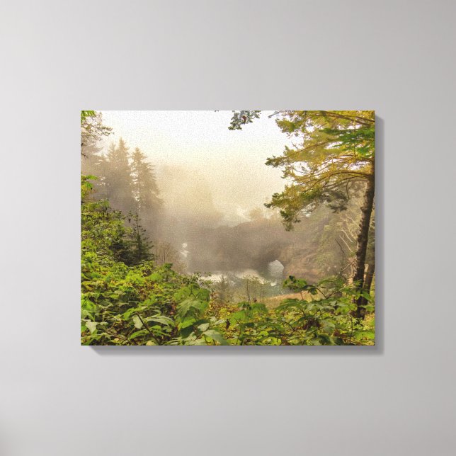 Forest and Ocean Landscape Canvas Print (Front)
