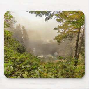 Forest and Ocean Landscape Mouse Pad