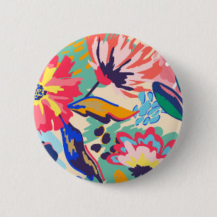 Forest and roses 2 inch round button