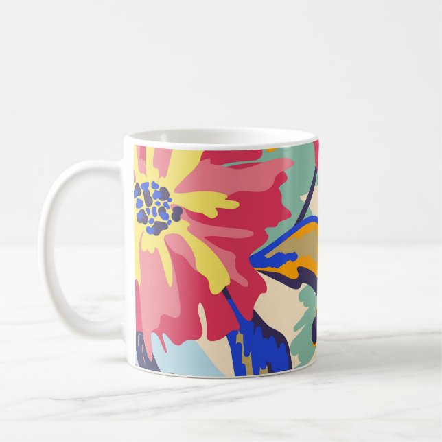 Forest and roses coffee mug (Left)
