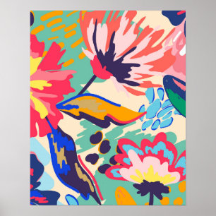 Forest and roses poster