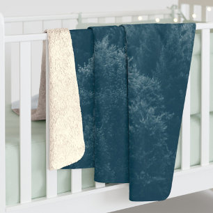Forest and Trees Print Personalized Sherpa Blanket