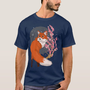 Forest Animal Lover Sakura Cute Cherry Blossom Fo  T-Shirt