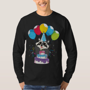 Forest Animal Lover Trash Panda Birthday Party Cut T-Shirt