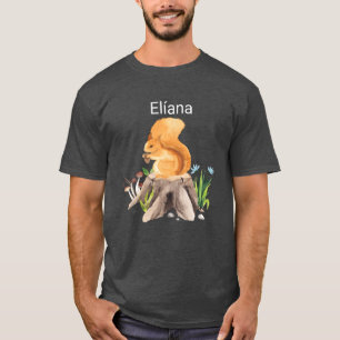 Forest animal squirrel with name Eliana funny T-Shirt