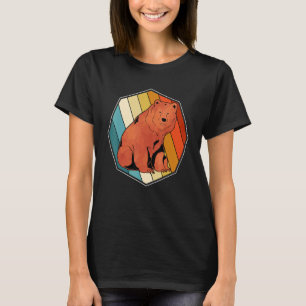 Forest Animal Wildlife Brown Bear  Retro Bear 1 T-Shirt